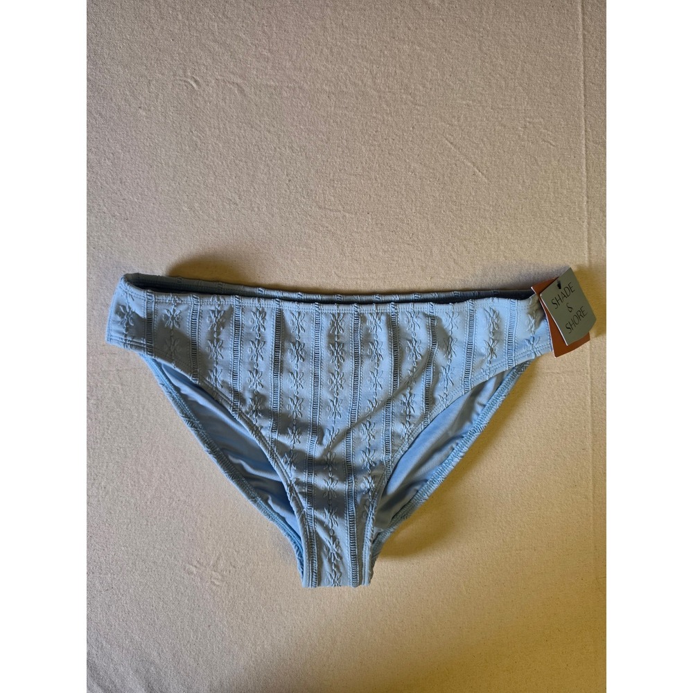Shade & Shore Eyelet Bikini Bottom Blue‎ Large NWT